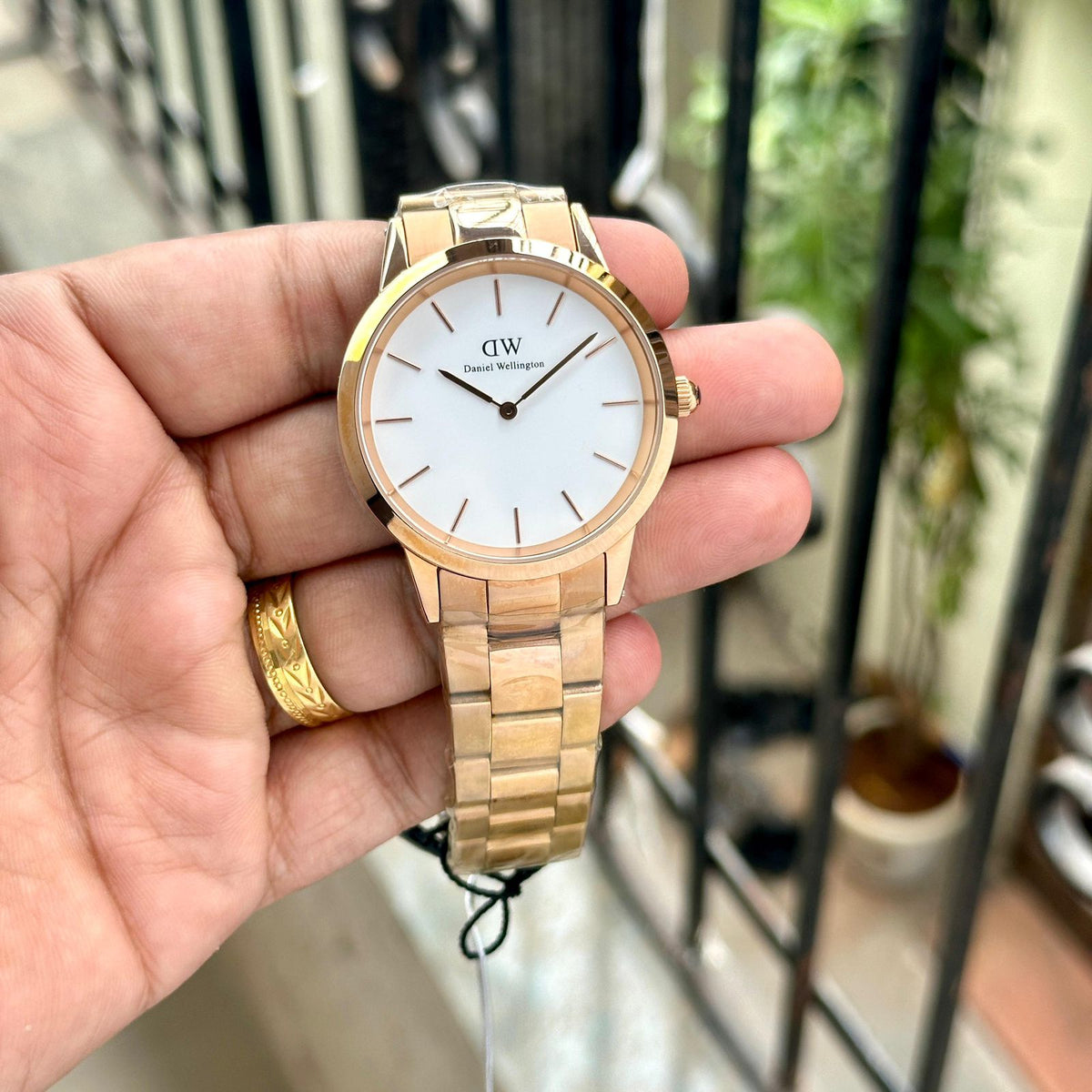 Iconic Link Daniel Wellington Rose Gold Black Dw Iconic Link 32mm 