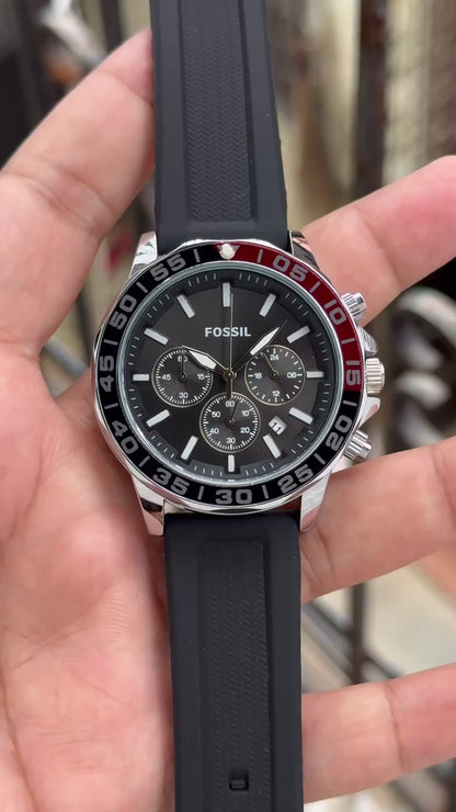 Black Mens Watch All chronograph working