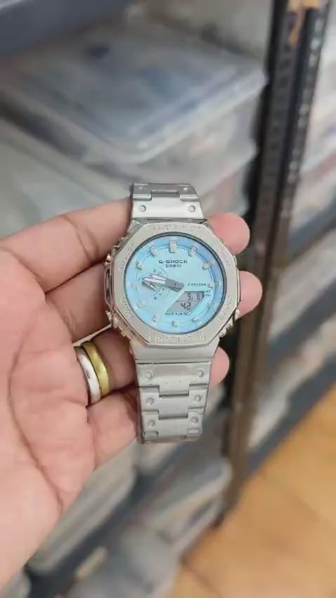 Silver Men’s Blue Watch
