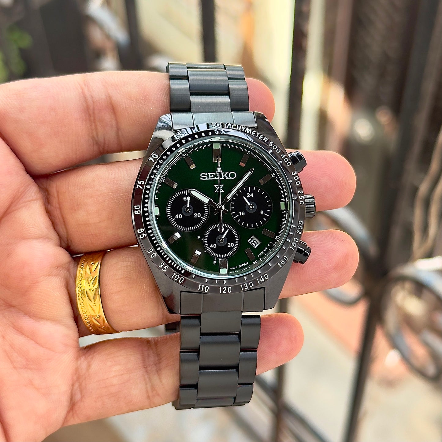 Men's Black Metal watch